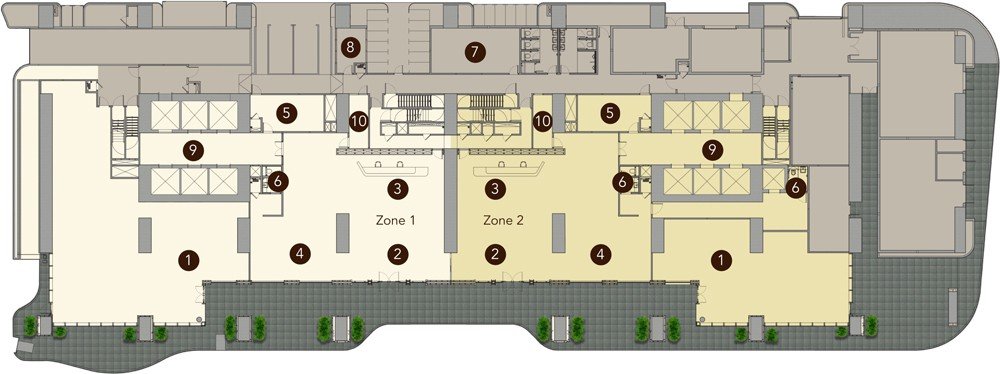 Level 1 Lobby facilities plan