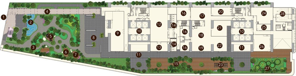 Level 12 Courtyard Garden facilities plan