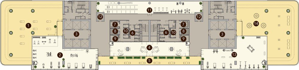 Level 63A Sky Wellness facilities plan